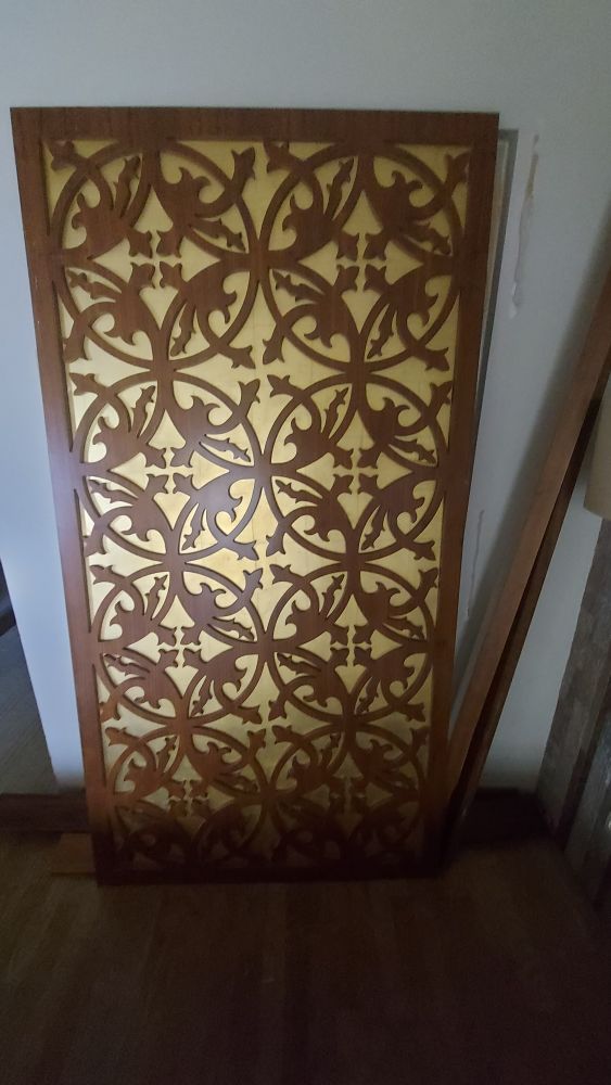 Seperatör paravan kahverengi altın varak